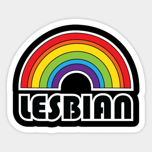 Lesbian LGBT Pride Rainbow Sticker